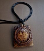 Kapala Double Fish Amulet – Hand Carved Ritual Bone Pendant - Image 3