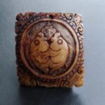 Kapala Double Fish Amulet – Hand Carved Ritual Bone Pendant - Image 4