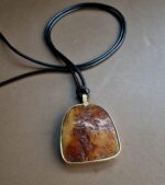 Kapala Amulet – Lama Skull Bone with Brass Frame Ritual Pendant - Image 4