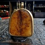 Kapala Amulet – Lama Skull Bone with Brass Frame Ritual Pendant - Image 5