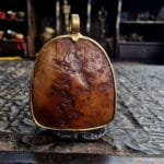 Kapala Amulet – Lama Skull Bone with Brass Frame Ritual Pendant - Image 6