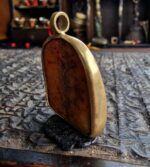 Kapala Amulet – Lama Skull Bone with Brass Frame Ritual Pendant - Image 7