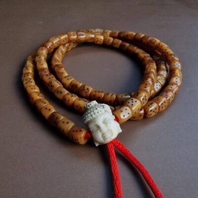 Antique Tibetan Meditation Mala old 108, Tibetan Turquoise, red Coral, Dzi beads, Bodhi Mala Prayer beads, Kapala skull beads, Special Gifts