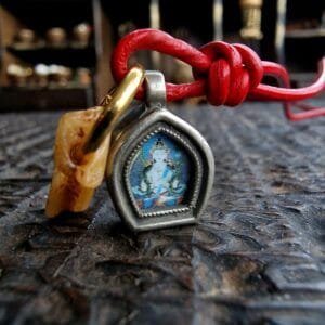 Tibetan antique Amulet, Kapala Ghau/Necklace | Prayer beads, old bodhi mala 108, antique Coral, Dzi beads, Tibetan Turquoise, Special Gifts