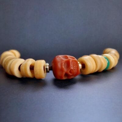 Tibetan antique Bracelet/Necklace | Prayer beads, old bodhi mala 108, antique Coral, Dzi beads, Tibetan Turquoise, Special Gifts