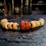 Tibetan antique Bracelet/Necklace | Prayer beads, old bodhi mala 108, antique Coral, Dzi beads, Tibetan Turquoise, Special Gifts - Image 5