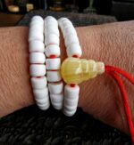 Antique Shell Mala Necklace - Authentic Tibetan Beads - Image 4