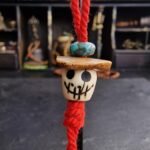 Tibetan antique Chitipati Amulet / Kapala skull, Bodhi Mala old 108 prayer beads/ Tibetan Turquoise, red Coral, Dzi beads, Special Gifts