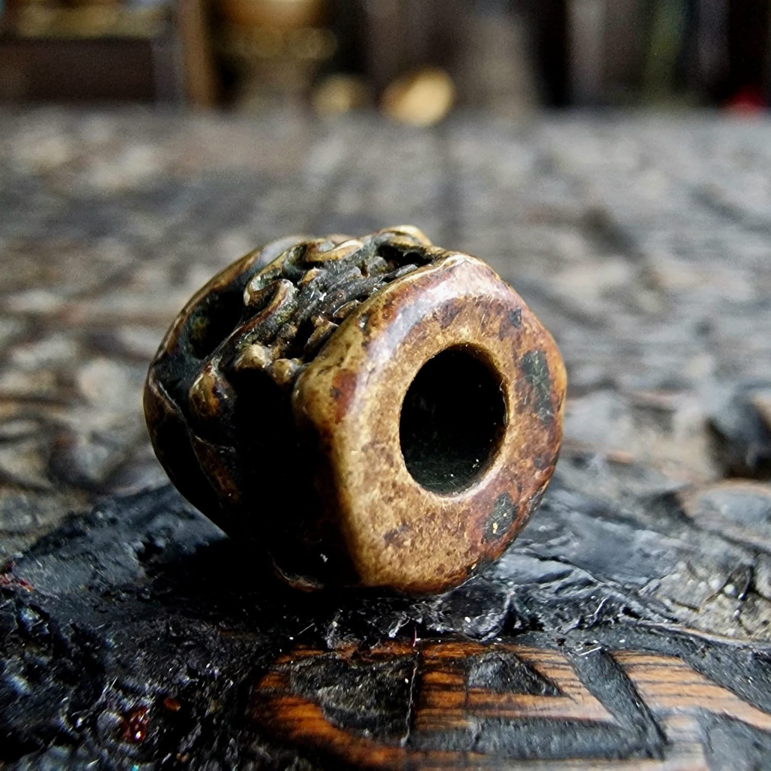 Antique Tibetan Amulet Thogchag| Sky Metal Alloy Talisman|20th Century| - Image 6