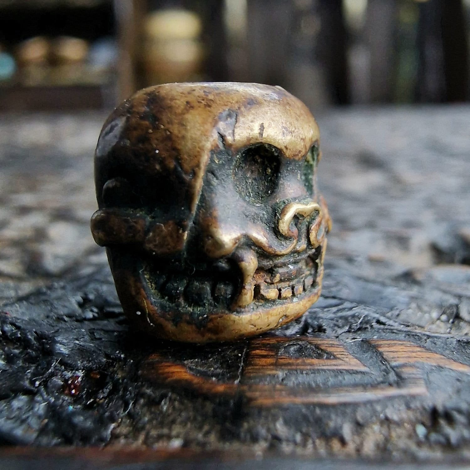 Antique Tibetan Amulet Thogchag| Sky Metal Alloy Talisman|20th Century| - Image 8