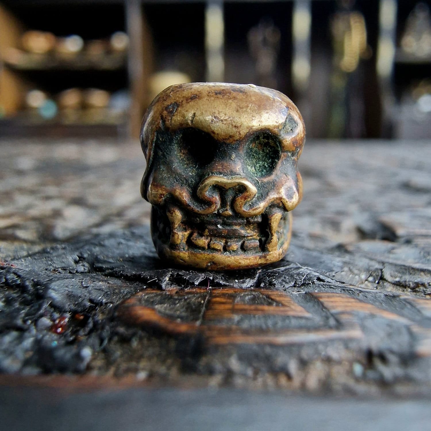 Antique Tibetan Amulet Thogchag| Sky Metal Alloy Talisman|20th Century| - Image 9