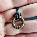 Antique Tibetan Amulet Thogchag| Sky Metal Alloy Talisman|20th Century| Rare Buddhist Protection Pendant| Turquoise, antique Coral, Dzi bead - Image 3