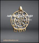 Antique Tibetan Amulet Thogchag| Sky Metal Alloy Talisman|20th Century| Rare Buddhist Protection Pendant| Turquoise, antique Coral, Dzi bead - Image 4