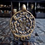 Antique Tibetan Amulet Thogchag| Sky Metal Alloy Talisman|20th Century| Rare Buddhist Protection Pendant| Turquoise, antique Coral, Dzi bead - Image 10