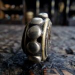 Antique Tibetan Amulet Thogchag| Sky Metal Alloy Talisman|20th Century| Rare Buddhist Protection Pendant| Turquoise, antique Coral, Dzi bead - Image 7