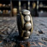 Antique Tibetan Amulet Thogchag| Sky Metal Alloy Talisman|20th Century| Rare Buddhist Protection Pendant| Turquoise, antique Coral, Dzi bead - Image 9