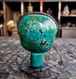 Tibetan antique Turquoise Guru bead| antique old Mala Prayer beads, bodhi mala 108, antique Coral, Dzi beads, Kapala Skull beads - Image 6