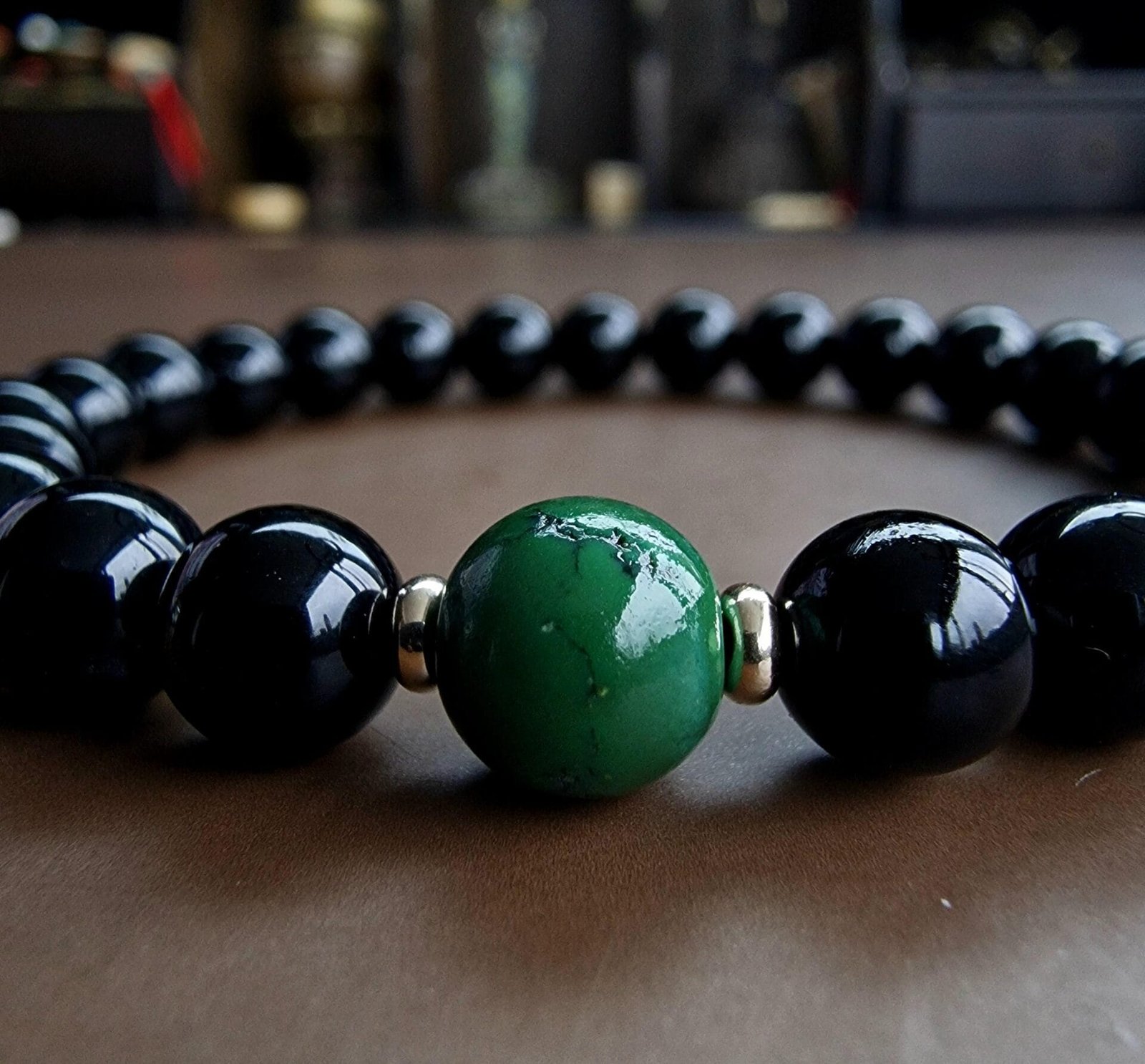 Agate Beads Bracelet and Turquoise - Image 3