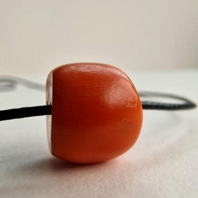 Antique Tibetan Coral Bead | Natural Red Coral Charm | 19th Century Amulet | Prayer Bead Focal | Himalayan Spiritual Talisman