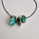 Ancient Tibetan Turquoise Necklace | Natural Coral Bead Amulet | 100 Year Old Talisman | Gold Filled Spacers | Himalayan Spiritual Jewelry - Image 4