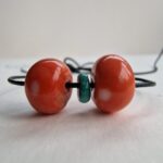 Tibetan Coral and Turquoise beads | Rare Barrel Red Coral Beads | 19th Century Amulet, Dzi Flanking Beads ,Himalayan Prayer Talisman - Image 5