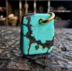 Antique Tibetan Turquoise Pendant | Blue Sky Turquoise Bead | 19th Century Amulet - Image 5