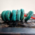 Tibetan Turquoise Beads x 6: Natural 19th Century Gemstone - Image 3