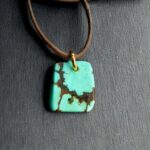 Antique Tibetan Turquoise Pendant | Blue Sky Turquoise Bead | 19th Century Amulet - Image 6