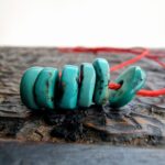 Tibetan Turquoise Beads x 6: Natural 19th Century Gemstone - Image 4