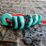 Tibetan Turquoise Beads x 6: Natural 19th Century Gemstone - Image 5