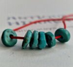 Tibetan Turquoise Beads x 6: Natural 19th Century Gemstone - Image 6