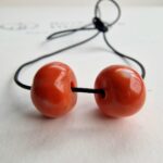 Tibetan Coral beads | Rare Barrel Red Coral Beads | 19th Century Amulet, Dzi Flanking Beads1 - Image 5