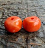Tibetan Coral beads | Rare Barrel Red Coral Beads | 19th Century Amulet, Dzi Flanking Beads1 - Image 7