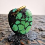 Tibetan Turquoise Bead: Natural 19th Century Gemstone (19mm x 16mm) - Image 3