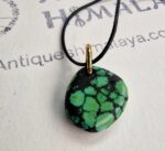 Tibetan Turquoise Bead: Natural 19th Century Gemstone (19mm x 16mm) - Image 4