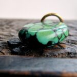 Tibetan Turquoise Bead: Natural 19th Century Gemstone (19mm x 16mm) - Image 6