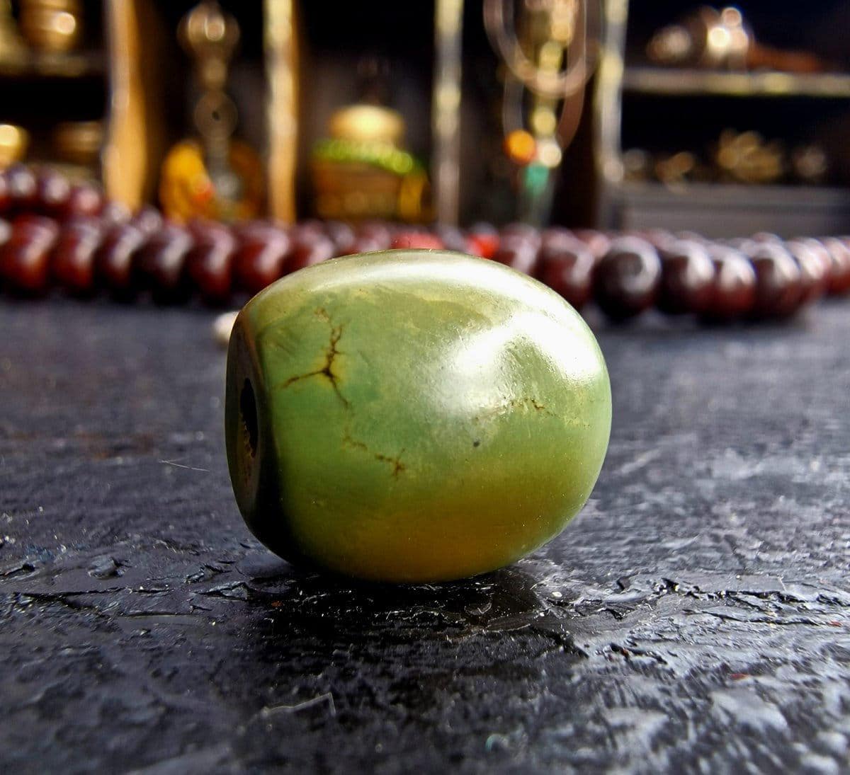 Authentic Monk-Owned Bodhi Mala: 18th/19th Century Tibetan Buddhist Prayer Beads - Image 6