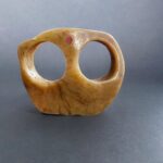 Antique Tibetan Kapala Ritual Bone Amulet | Early 20th Century Chitipati Eyes Pendant - Image 2