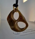 Antique Tibetan Kapala Ritual Bone Amulet | Early 20th Century Chitipati Eyes Pendant - Image 7