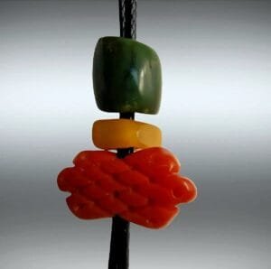 Antique 19th Century Tibetan Infinity Knot | Hand-Carved Coral, Amber & Turquoise | Rare 25mm Himalayan Amulet Talisman