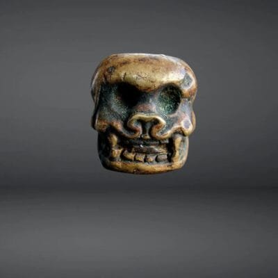Genuine 20th Century Tibetan Chitipati Copper Bead Front View