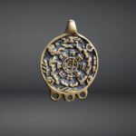 Antique Tibetan Amulet Thogchag| Sky Metal Alloy Talisman|20th Century| Rare Buddhist Protection Pendant| Turquoise, antique Coral, Dzi bead - Image 9