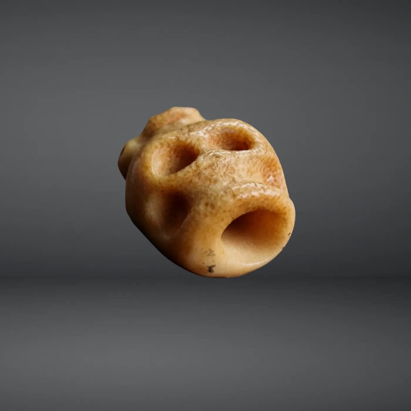 Antique Tibetan Kapala Amulet Early 20th Century Leg Bone - Image 5