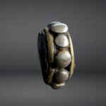 Antique Tibetan Amulet Thogchag| Sky Metal Alloy Talisman|20th Century| Rare Buddhist Protection Pendant| Turquoise, antique Coral, Dzi bead - Image 4