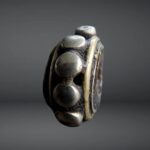 Antique Tibetan Amulet Thogchag| Sky Metal Alloy Talisman|20th Century| Rare Buddhist Protection Pendant| Turquoise, antique Coral, Dzi bead