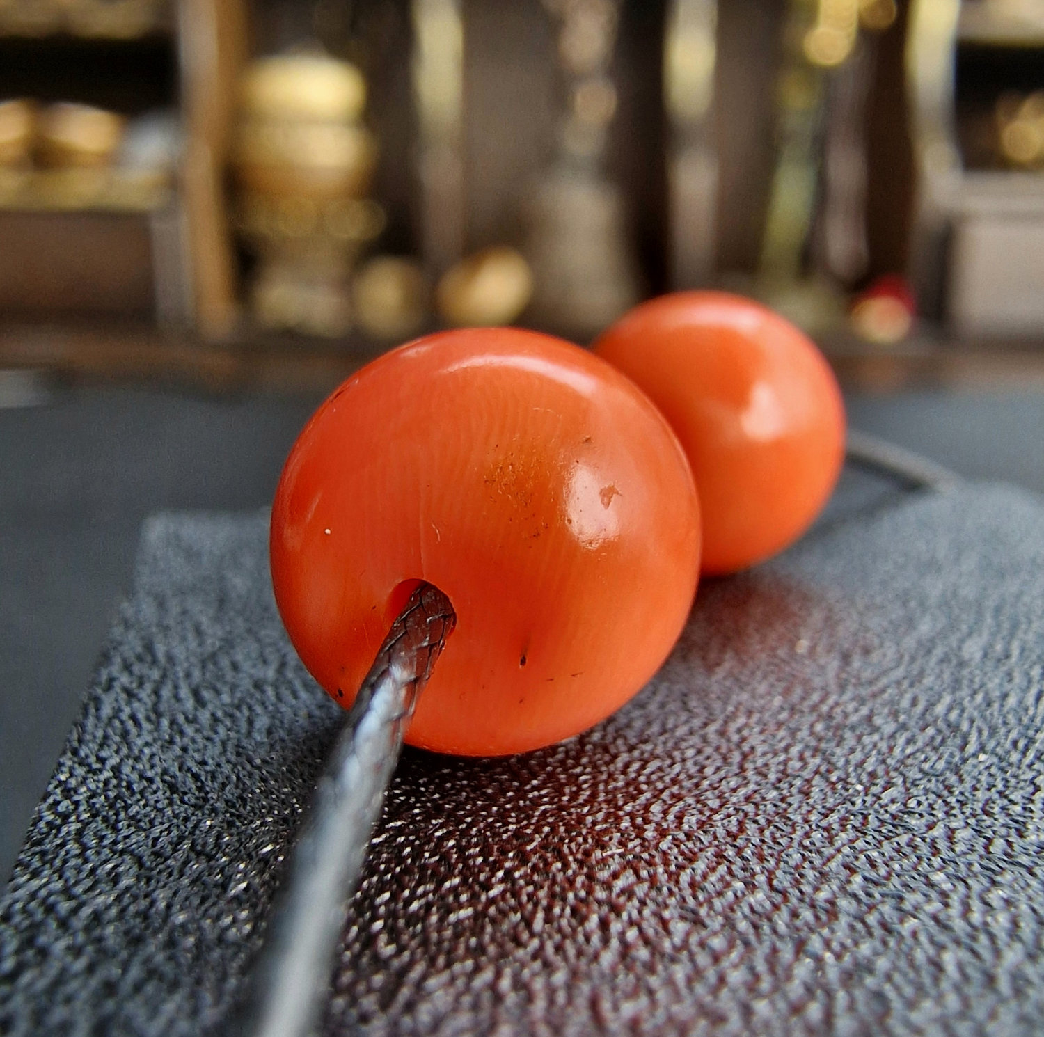 Antique Tibetan Coral and Turquoise beads | Rare Barrel Red Coral Beads | 19th Century Amulet7 - Image 2