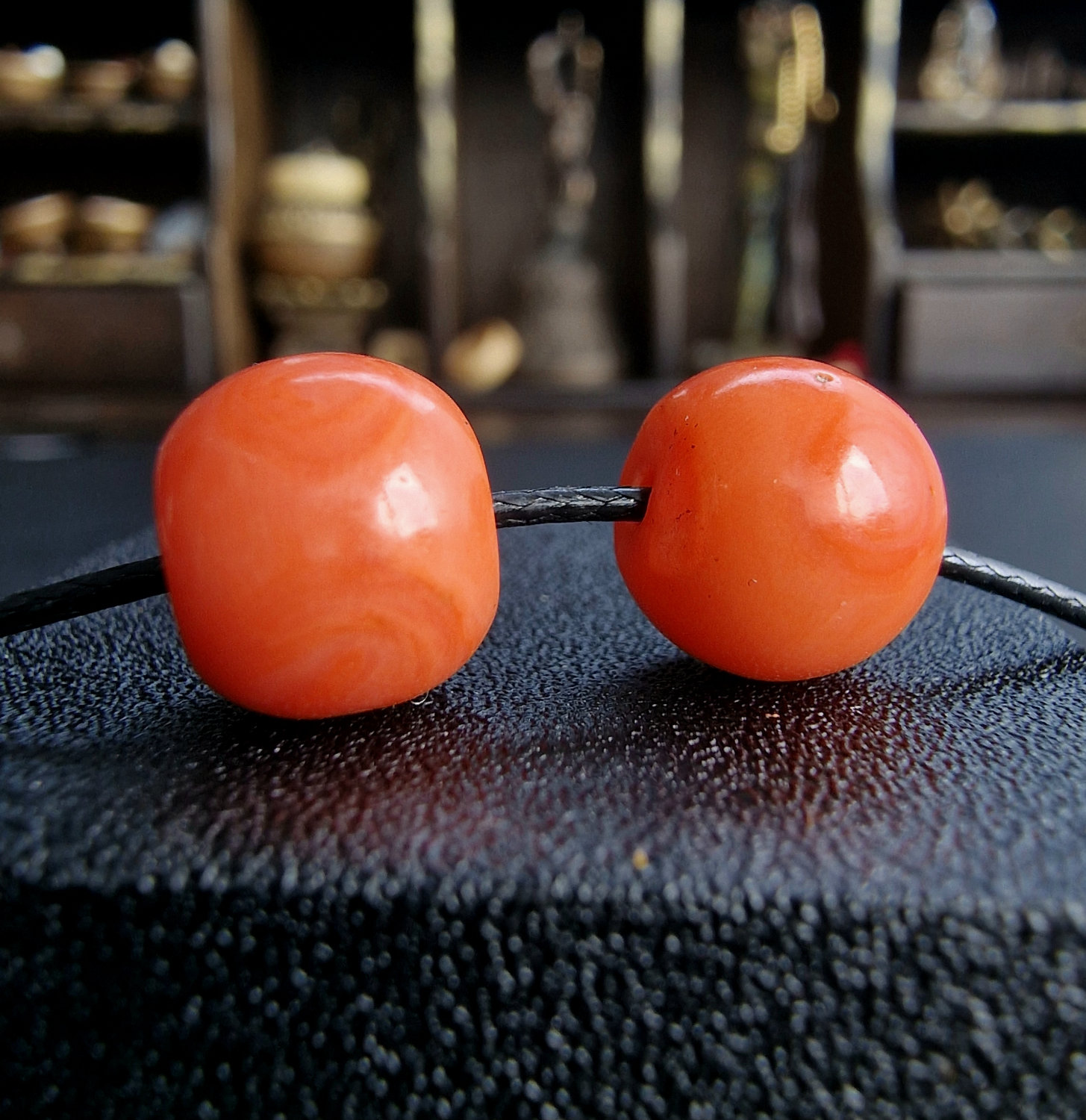 Antique Tibetan Coral and Turquoise beads | Rare Barrel Red Coral Beads | 19th Century Amulet7 - Image 4