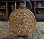 Antique Tibetan Kapala Zodiac\Calendar Amulet, Himalayan Budhist  Meditation Artefact - Image 9