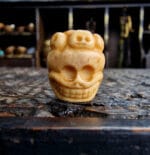 Antique Crowned Chitipati Amulet | Early 20th C Relic | 29mm Himalayan Meditation Pendant | Tibetan Talisman Ready to Wear - Image 2