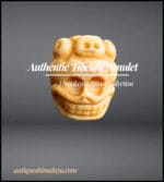 Antique Crowned Chitipati Amulet | Early 20th C Relic | 29mm Himalayan Meditation Pendant | Tibetan Talisman Ready to Wear - Image 4